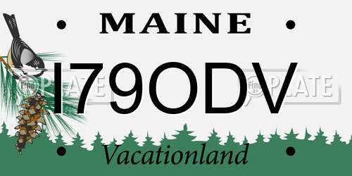 I79ODV Maine License Plate