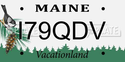 I79QDV Maine License Plate