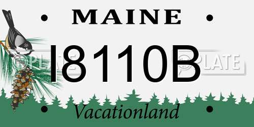 I8110B Maine License Plate