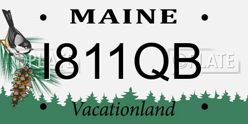 I811QB Maine License Plate