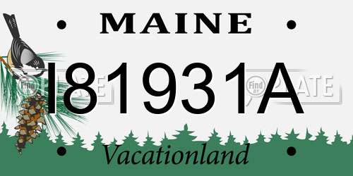 I81931A Maine License Plate