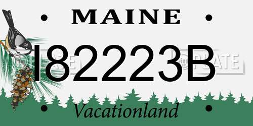I82223B Maine License Plate
