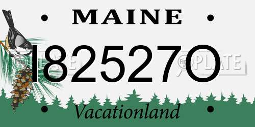 I82527O Maine License Plate