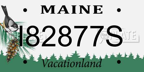 I82877S Maine License Plate