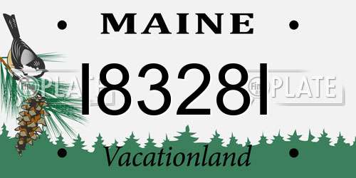 I8328I Maine License Plate