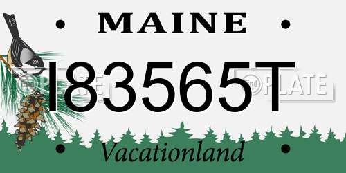 I83565T Maine License Plate