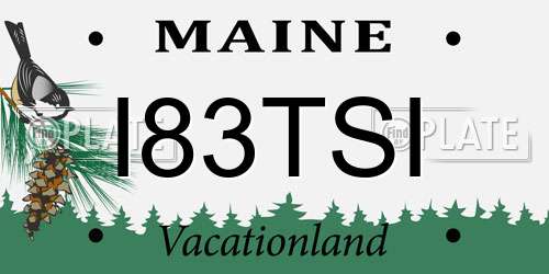I83TSI Maine License Plate