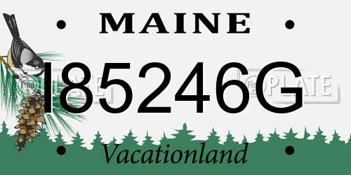 I85246G Maine License Plate