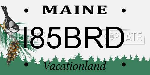 I85BRD Maine License Plate
