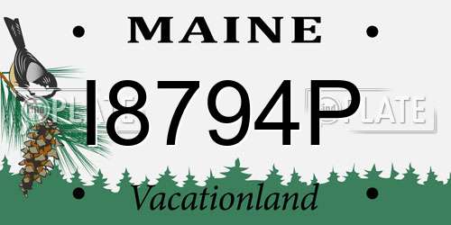 I8794P Maine License Plate
