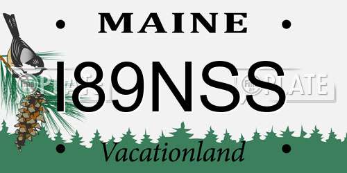 I89NSS Maine License Plate