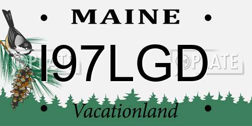 I97LGD Maine License Plate