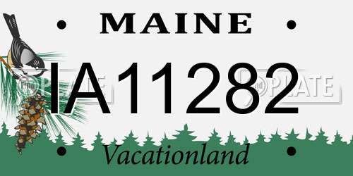 IA11282 Maine License Plate
