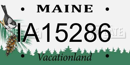 IA15286 Maine License Plate