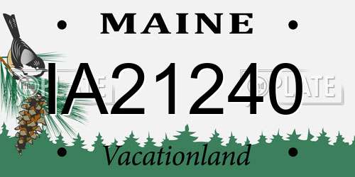 IA21240 Maine License Plate