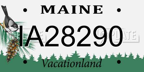 IA28290 Maine License Plate