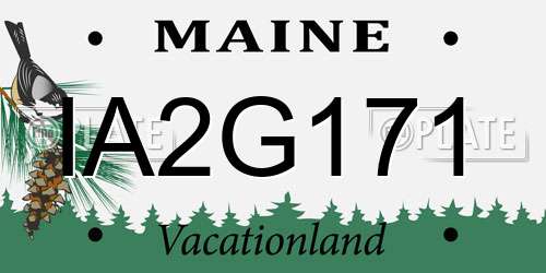 IA2G171 Maine License Plate
