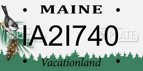 IA2I740 Maine License Plate