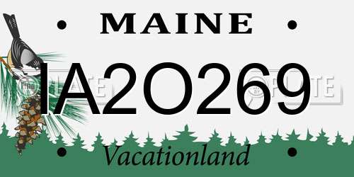 IA2O269 Maine License Plate