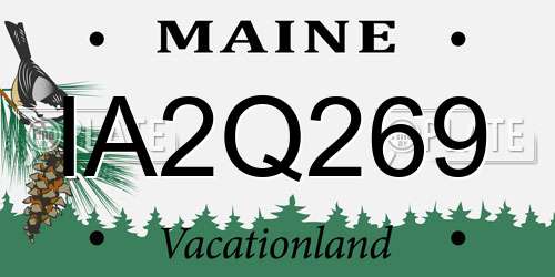 IA2Q269 Maine License Plate