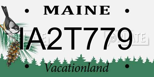IA2T779 Maine License Plate