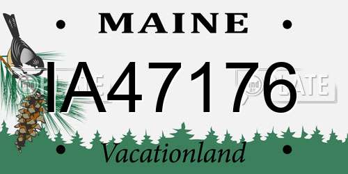 IA47176 Maine License Plate