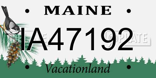 IA47192 Maine License Plate