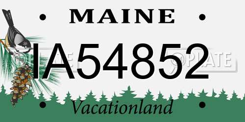 IA54852 Maine License Plate