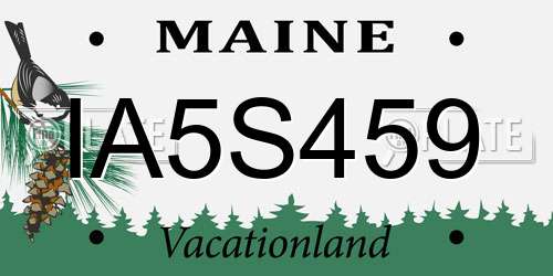 IA5S459 Maine License Plate