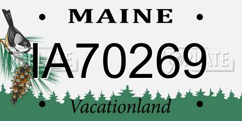 IA70269 Maine License Plate