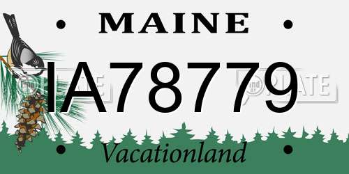 IA78779 Maine License Plate