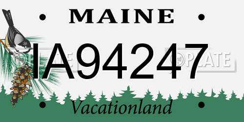 IA94247 Maine License Plate