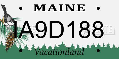 IA9D188 Maine License Plate