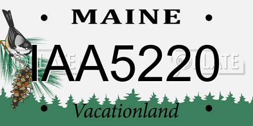 IAA5220 Maine License Plate