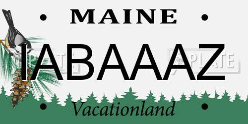 IABAAAZ Maine License Plate