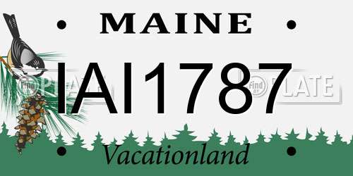 IAI1787 Maine License Plate