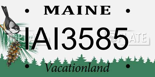 IAI3585 Maine License Plate