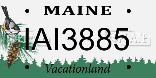 IAI3885 Maine License Plate