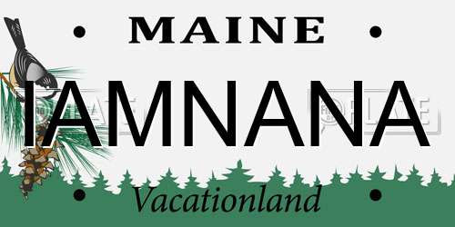 IAMNANA Maine License Plate