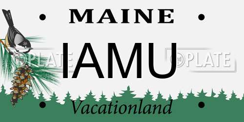 IAMU Maine License Plate