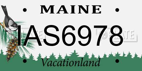IAS6978 Maine License Plate