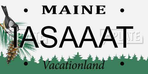 IASAAAT Maine License Plate