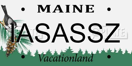 IASASSZ Maine License Plate