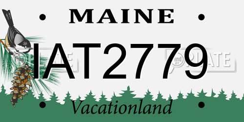 IAT2779 Maine License Plate