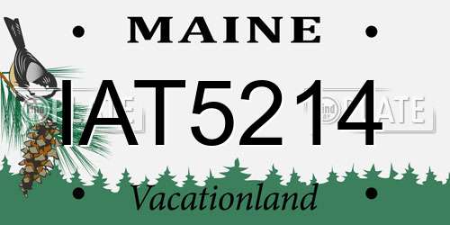 IAT5214 Maine License Plate