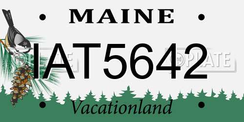 IAT5642 Maine License Plate
