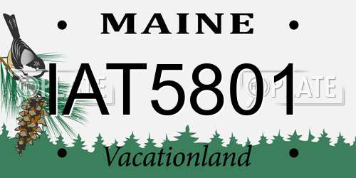 IAT5801 Maine License Plate