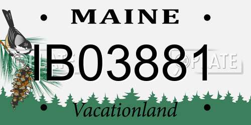 IB03881 Maine License Plate