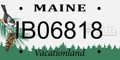IB06818 Maine License Plate