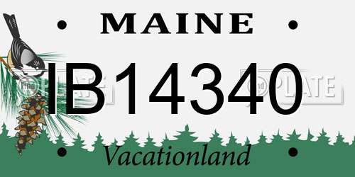 IB14340 Maine License Plate